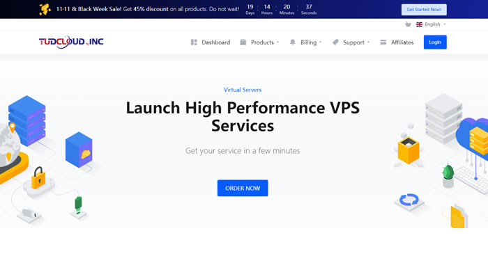 Tudcloud:香港CN2/西雅图4837/西雅图AS9929+CMIN2 VPS可享5.5折优惠+充值最高送20%